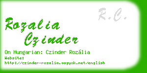 rozalia czinder business card